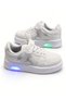 Children's White Orthopedic Velcro and Lace-Up Sports Shoes-White - 3