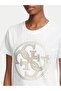Women's T-Shirt with White Stone Logo - 4