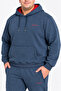 Men's 3-thread brushed fleece hooded super oversized tracksuit set 6xl–9xl - 2