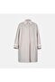 Women's Cream Shirt Collar Leather Detailed Trench Coat - 2