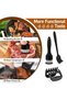 Roasting Pan with Rack and Handle (6 Pcs), Stainless Steel Roaster Pan Set, Deep Rectangular Lasagna - 4