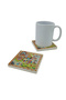 Palace Garden Miniature Printed Natural Stone Coaster 10X10 Krt-119 - 2