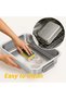 Roasting Pan with Rack and Handle (6 Pcs), Stainless Steel Roaster Pan Set, Deep Rectangular Lasagna - 7