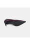 Women's Burgundy Pointed Toe Leather Classic Stiletto - 4