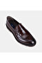 Men's Dark Brown Leather Classic Loafer with Leather Band Detail - 7