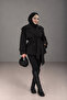 V-Neck Belted Jacket/Coat Black - 2