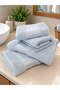 100% Cotton 2-Piece Towel Set 50X90 Hand and Face Towel + 70X140 Bath Towel, with Border - 4