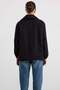 Stand Collar Snap Closure Casual Trench Coat Black 6917 - 8
