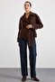 Cape Detailed Raglan Sleeve Water Repellent Short Trench Coat K. Brown 6908 - 4