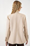 Women's Single Button Oversize Blazer Jacket 0749 - Beige - 4