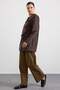 Baby Collar Lace-Up Closure Water-Repellent Trench Coat Brown 6918 - 6