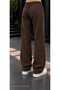 Women's Black Sun Figure Printed Sweatpants - Loose Fit Comfortable Cut Two-Thread Sports Trousers - 2