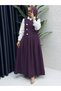 Women's Stylish Elegant Double Crepe Fabric Hijab in Plum Color
