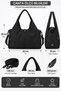 Vx-024 Large Size Multi-Purpose Cross-Useable Women's Shoulder Bag Black - 8