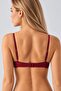 Women's Derby Double Push-Up Padded Claret Red Bra 33703501 - 4