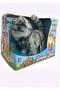 Walking, Sound-Making, Moving Cute Plush Beaded Cat Gray