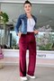 Elastic Waist Velvet Trousers 7K073 - 2