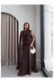 Degaje Collar Tulle Shoulder Cape Dress
