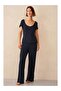 Pointelle Boat Neck Women's Pajama Top