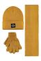6-9 Years Old Scarf, Beanie and Glove Set - Mustard