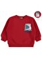 Civil Boy's Explore Printed Sweatshirt |   3 Thread Long Arm |   School Nursery and Daily Use - Red