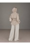 V-Neck Belted Trench Coat Cream - 2