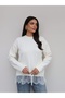 Lace Hem Soft Textured Sweater - 2