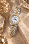 Caponne Women's Wristwatch Minimal Gold-Silver Dual Color Steel Band White Dial Colorful Stone Detail Serrated Gold Case Minimal Elegant Analog Women's Watch 2026 - 2