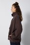 Women's Brown Stand Collar Oversize Modal Lined Trench Coat 32006 - 3