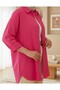 103901 Oversize Basic Hijab Shirt - Dark Pink