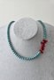 4 mm Turquoise, Red Branch Coral Natural Stone Necklace
