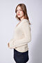 V-Neck Basic Knitwear Sweater Ecru - 3