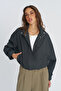 Women's Stand Collar Plaid Patterned Zippered Jacket