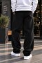 Men's Minimal Man Typo Printed Casual Sweatpants - Loose Fit Comfortable Cut Two-Thread Sports Trousers - 2