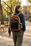 Scout Water Repellent Washable Gabardine High School University Daily Backpack, Black - Khaki - 3