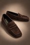 Dori̇an Hidden Heeled Leather Blunt Toe Casual Women's Loafer Moccasin Shoes - 2