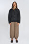 Women's Contrast Collar Waist-Fitted Jacket - 3