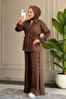 6690 - Stylish, Comfortable, Loose-Fitting Modal Fabric Women's Set with Eyelet Detail - 2