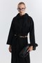 Belted short trench coat
