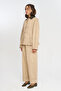 Women's Contrast Collar Waist-Fitted Jacket - 2