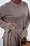 Women's Slit Detail Pleated Suit Mink - 5