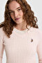 Women's Powder Pink Basic Sweater 50327575-Vr050 - 2