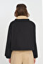 Women's Contrast Collar Buttoned Relaxed Fit Jacket - 5