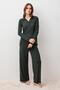 Long Sleeve Buttoned Soft Textured Flexible Viscose Pajama Set