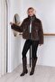 Leather-Trimmed Lolita Fur