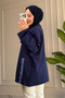 6709 - Comfortable, Casual 2-Yarn Peach Fabric Women's Sweatshirt with Garnish and Pocket Detail - 4