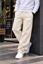 Men's Minimal Man Typo Printed Casual Sweatpants - Loose Fit Comfortable Cut Two-Thread Sports Trousers