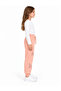 11509-26 Girls' Butterfly Printed Elastic Lace-Up Comfortable Fit Jogger Pants - 3