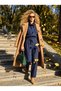 Urban Metal Double Buckle Epaulette Drawstring Waist Crop Stand Collar High Waist and Cargo Pockets Spring Seasonal Utilitarian Suit - 3