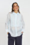 Women's Solid Color Shirt with Embroidery Panel on the Front